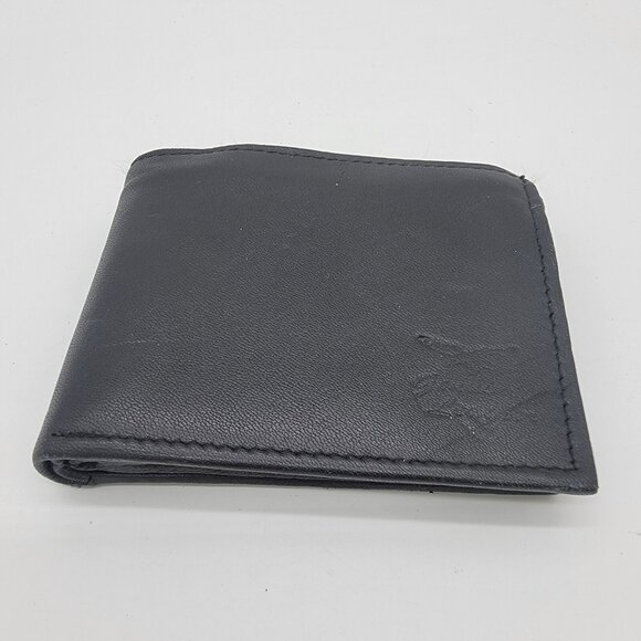 Vintage Genuine Leather Wallet Black Multi Compartment‎ Coin Cards Change India - Picture 1 of 10